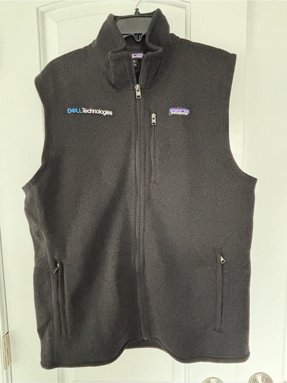 Patagonia Black Fleece Vest with Dell Technologies Embroidery